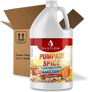 Antibacterial Hand Soap - Pumpkin Spice Moisturizing Pearlized Liquid Hand Wash - Case of Four 1 Gallon (128 oz.) Bulk Refill Jugs.[Total 512oz] Pumpkin Spice Scented. Non-toxic. Made in the USA.