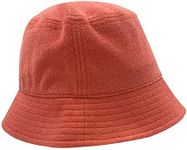 KANUT SPORTS Terry Kids Bucket Sun Hat with Wide Brim for Boys Girls Summer Sun Protection Hat (Coral)