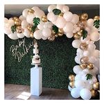 Party Propz Rubber White Balloon For Decoration- Pack Of 100 White And Gold Balloons For Decoration Birthday Decoration Kit White Balloons For Decoration Birthday Decoration Items Set