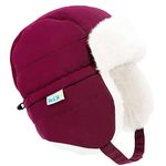 Jan & Jul Girls Kids Windproof Trapper Winter Hat Faux Fur (L: 2-5T, Wildberry)