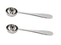 Honey Bear Kitchen 5 ml Teaspoon Measuring Scoop Spoons, Polished Stainless Steel, Set of 2