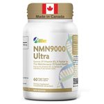 ALLBE NMN 9000 Ultra Capsules, Pack of 60 Nicotinamide Mononucleotide 150 mg Servings, NAD+ Booster Supplement for Cellular Energy Metabolism, Immunity and Healthy Aging