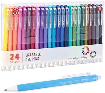 ParKoo Erasable Gel Pens, 24 Colors Retractable Erasable Colored Pens Fine Point 0.7mm, Make Mistakes Disappear, Assorted Color Inks for Drawing Coloring Writing Planner