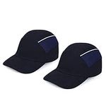 HOLULO 2PCS Baseball Bump Cap, Protective Safety Hardhats with Mesh, Lightweight and Breathable Hard Hat Navy Blue