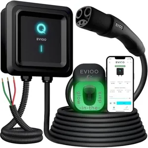EVIQO Level 2 EV Charger NACS for Tesla – Hardwired, 240V, 25ft Cable EVSE –WiFi, App, UL Certified, 48 Amp EV Charger Level 2 for Home Indoor/Outdoor - Wall Electric Vehicle Charging Stations - Gen 2
