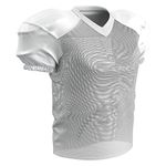 Champro Adult Stretch Polyester Practice Football Jersey, White, Medium