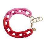 Mud Pie Women's, Pink Link Bracelet, One Size