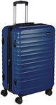 Amazon Basics Hardside Luggage ABS Hard-Shell Spinner/Suitcase with 4 Wheels, 68 cm, Navy Blue