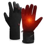 Dr.warm Cycling Heated Gloves for Men Women, Rechargeable Heating Gloves Splash-Proof with Adjustable Wrist, Electric Hand Warmer for Winter Cycling, Skiing, Hiking, M