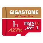 [5-Yrs Free Data Recovery] Gigastone 1TB Micro SD Card, 4K Game Pro MAX, MicroSDXC Memory Card, R/W up to 150/140 MB/s for Nintendo-Switch, GoPro, Action Camera, DJI, UHD Video, UHS-I U3 A2 V30 C10