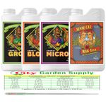 Advanced Nutrients pH Perfect Grow, Bloom, Micro and Sensi Cal Mag Xtra Plants Fertilizer Bundle, Soil and Hydroponics Nutrient to Produce Bountiful Harvests. (1 Liter)