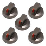 5 Pcs Gas Stove Replacement Knob Gas Range Knobs Compatible with Samsung Range Oven NX58J5600SG NX58J7750SG NX58K7850SG NX58M6850SG NX58M6850SG Replaces DG64-00473A 3447565 AP5917439 AP5986692