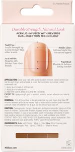 KISS Salon Acrylic French Nude Fake Nails, Cashmere, Medium, 28 Count
