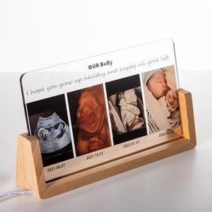 Personalized customization gift Sonogram Picture Frame, Ultrasound Photo Frame with Baby Countdown Weeks, Baby Announcement, Nursery Decor, Birth Information, Unique Gift for Expecting Parents
