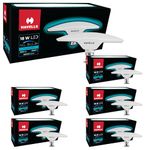 Havells T Shape NU Bulb 18W B22 Base|14% Wider Light Spread|100 Lumens per watt|Inbuilt 4.0KV Surge Protection| 320 degree Rotation for Multiple Applications (6500K,Cool day Light) - Pack of 6