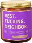 Best Neighbor Ever Lavender Vanilla Soy Candle for Neighbor ; Neighbors Gifts for New Home Housewarming, Welcome to The Neighborhood or Moving Away | Funny Appreciation Gift for Neighbor for Christmas