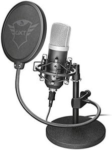 Trust Emita Microfono Professionale USB Da Studio Di Registrazione In Flightcase, Nero