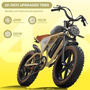 JANSNO X70 Adult E-Bike – Dual Battery, 120 Mile Range, 20x4.0 All-Terrain Tires