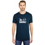 Rojana Fashions T-shirt for Men The Godfather Typography | Graphic Tees (Teal Blue, Large)