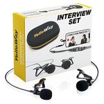 Dual Lavalier Microphone - Interview Microphone - 2 Podcast Microphone Pack - 2 Lavalier Lapel Microphones Set