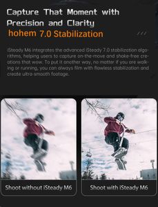 hohem iSteady M6 3-Axis Smartphone Gimbal – Magnetic Light, OLED Display