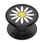 PopSockets PopGrip: Phone Grip and Phone Stand, Collapsible, Swappable Top, Festival Daisy Black