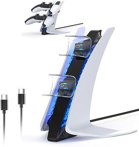 Dobe PS5 Controller Charger for PlayStation 5 Controller Charger，PS5 Charging Station with Fast Dualsense Charging Station for PS5 Wireless Controller with Type-C Charging Cable