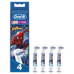 Oral-B Kids Brush Heads for Marvel Spider-Man Characters - Pack of 4 - Specially Designed for Kids 3 Years