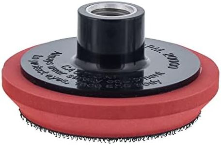 TCP Global 2-3/4" Hook & Loop Grip Backing Plate Pad, 5/8" - 11 Threads - Attach 3" Wool or Foam Buffing and Polishing Pads - Universal Rotary Polisher Backup Pad - Automotive, Polish, Car Detailing