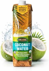 Nature's Greatest Foods, Organic Coconut Water, USDA Organic Certified, No Sugar Added, Never from Concentrate, Pure & Refreshing, 33.8 fl oz (Pack of 6)