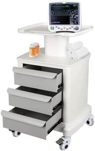 Mobile Ultrasound Cart for Ultrasound Imaging Scanner Medical Trolley Cart Beauty Storage Cart 110LBS Load with 4 Universal Quiet Wheels 3 Drawers for Clinic SPA Office Bedroom