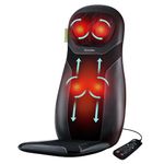 Homedics Shiatsu Experience Back Massager Chair with Deep Heat - Massage Chair with 3 Programmes for Neck, Shoulder & Back Massage, Multiple Vibration Settings & Essential Oils Option