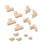 D-Line 20x10mm Magnolia Clip-Over Accessory Multipack - 2X Internal Bend, 2X External Bend, 2X Flat Bend, 2X Equal Tee, 3X Connector, 2X End Cap