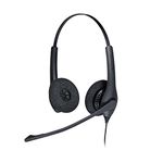 Jabra Biz 1500 Duo Wired On Ear Headset with Mic (Black)