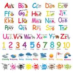 Alphabet ABC Number Stickers Classroom Wall Stickers Nursery Learning Color Weather Wall Decals Educational Letters Wall Stickers s Bedroom Living Room Playroom Decoration, 6.0 Count