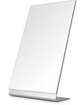 NEZZOE Modern Makeup Mirror, 12" Length Aluminum Desk Mirror, Vanity Mirror for Counter, Bedroom, Bathroom, Dorm