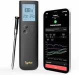 Typhur SYNC Gold Lite Wireless Meat Thermometer | Slim Probe | 10x Stronger Signal Than Bluetooth | Reliable Readings Through Closed Smoker, Kamado Grill, BBQ, and Tough Obstacles | Easy-to-Use Base