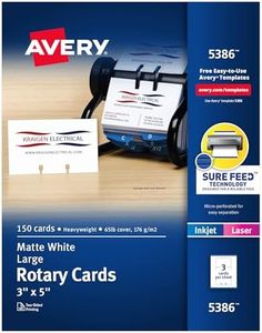 Avery Rotary Cards, Laser and Ink Jet Printers, 3 x 5 Inches, 150 Cards per Box (05386)