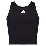 adidas Girls Moisture-Wicking Compression Tank Sports Bra, Black, 10-12