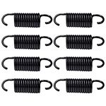 Fromann 63.5mm/2-1/2inch Recliner Replacement Springs Electric Sofa Chair Springs Dual Hook Mechanism Tension Springs 8 Pcs Black [12 Turn]