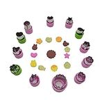 Vegetable Cutter Set12PCS Fruit Cutters for Kids with Shape Flower,Star,Heart Etc Kids Food Cutters for Cookies,Biscuits,Pastry Dough,Fruits Fondant Homemade Baking(Purple)