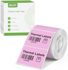 Thermal Labels for Nelko PM220 Label Maker, 1.57'' x 1.18'' (40x30mm) Thermal Sticker Label, Waterproof, Multi-Purpose Label Tape, 1 Roll of 230 Self-Adhesive Thermal Paper (Pink)