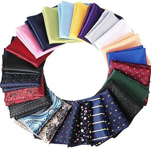 SATINIOR 24 Pieces Mens Pocket Squares Mens Handkerchief Soft Colored Men Assorted Hankies for Wedding Party (Stylish Style), Multicoloured