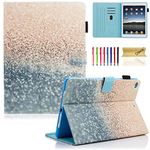 New iPad 9.7 inch 2017 Case / iPad Air Case / iPad Air 2 Case, Dteck PU Leather Folio Smart Cover with Auto Sleep Wake Stand Wallet Case for New iPad 9.7 Inch 2017,iPad Air 1 2, Beach Sand