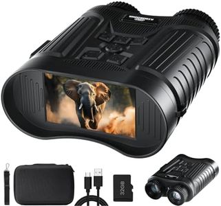 Night Vision Goggles, 4K Night Vision Binoculars for Adults, 3'' HD Screen & 8X Digital Zoom External Flashlight, 2000FT Viewing Range for Outdoor Camping