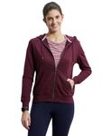 Jockey Women's Relaxed Cotton Hooded Neck Hoodie (AW30_Wine Tasting_M_Wine Tasting_M)