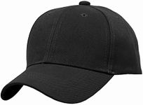TopHeadwear Blank Kids Youth Baseball Adjustable Hook and Loop Closure Hat Black