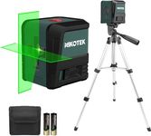 Laser Level with Tripod, Nikotek Green Laser Level Self Leveling Cross Line, Horizontal and Vertical Line Laser Level IP54 Waterproof and Dustproof Battery Carrying Bag Included