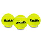 Franklin Sports Pressureless Tennis Balls - Official Size Low Pressure Tennis Balls - Great for Training + Practice - 3 Pack Can of Low Bounce Tennis Balls - All Court Surface Balls - Yellow