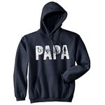 Papa Fishing Unisex Hoodie Funny Grandpa Grandfather Fishing Lover Gift Hooded Sweatshirt Crazy Dog Novelty Hoodies Perfect Birthday Father's Day for Dad for Fishers Perfect for Navy L